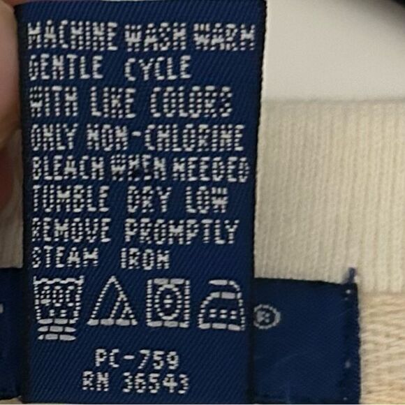 IZOD Cream 100% Cotton V-Neck Sweater Vest Size Xl - Picture 4 of 7